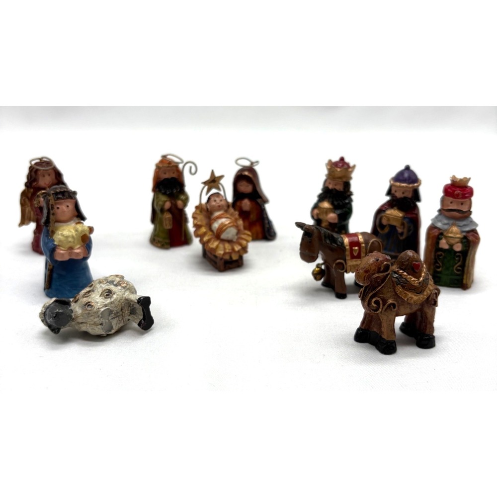 Holy Nativity Set 11 Piece Miniature Polystone Figurines Giftco Inc Christmas